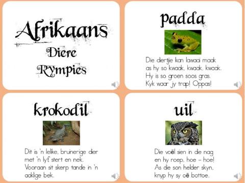 Afrikaans Rhyme