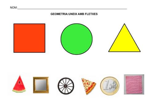 Geometria:Uneix amb fletxes