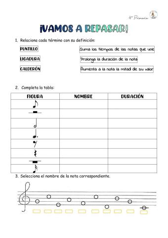 Repaso 4º primaria