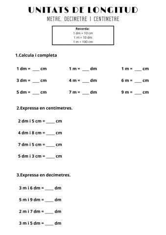 Unitats de longitud (I)