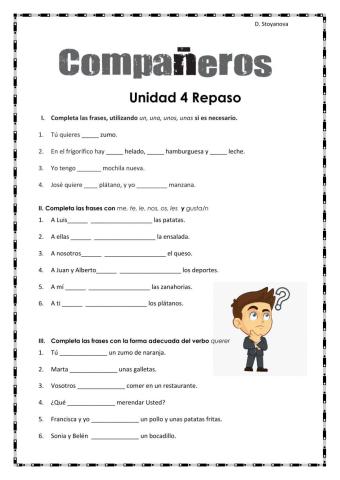 Unidad 4 Ejercicios de  Repaso