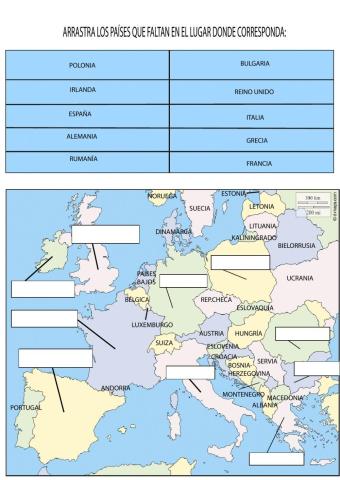 Los países de Europa