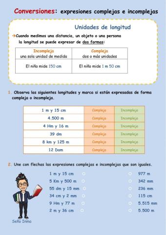 Expresiones complejas e incomplejas