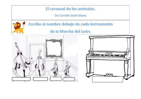 Instrumentos del Carnaval de los animales: El león