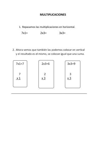 Multiplicaciones en vertical