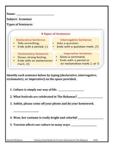 Types of Sentences