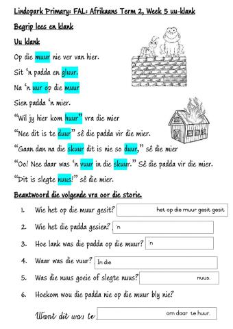 Grade 3 Afrikaans FAL Term 2 Week 5 Monday uu-klank