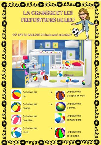 La chambre et les prepositions de lieu