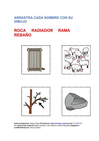 Escucha y arrastra cada palabra con su imagen