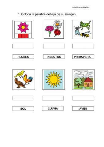 Vocabulario de la Primavera