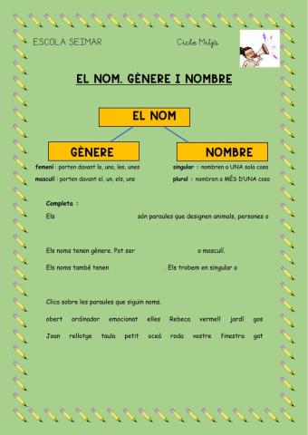 El nom. gènere i nombre