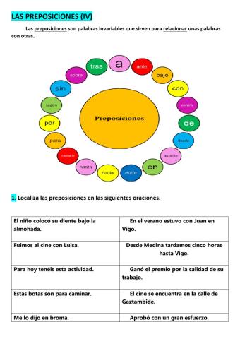 Preposiciones (iv)