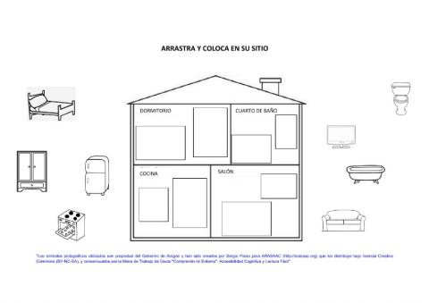 La casa - Arrastra y coloca en su sitio