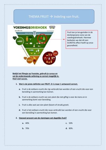 Indeling fruit