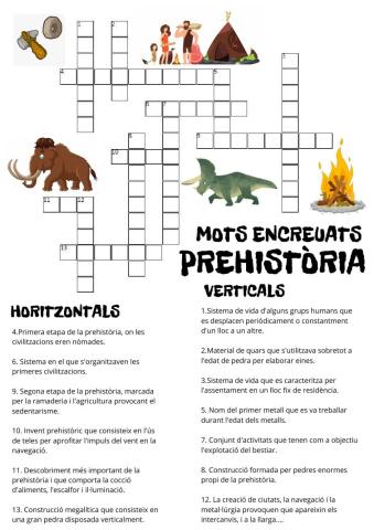 Mots encreuats de la prehistoria