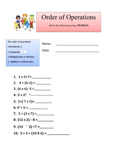 Order of Operations