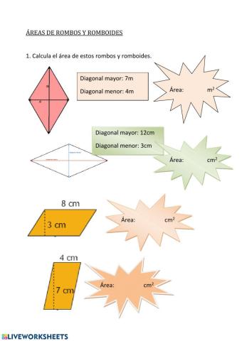 Área del rombo y del romboide.