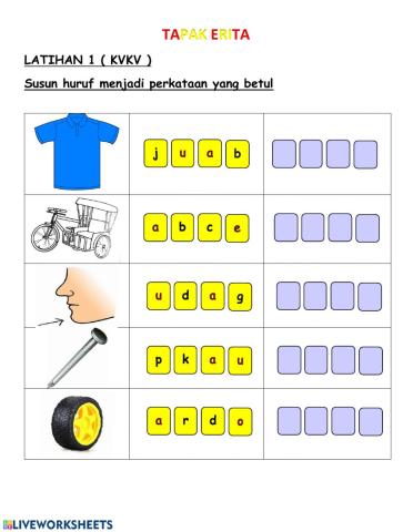 Tapak erika (kvkv) latihan 1