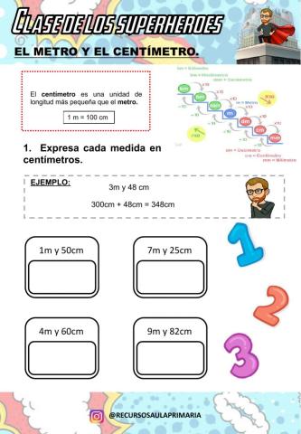 El metro y el centímetro2