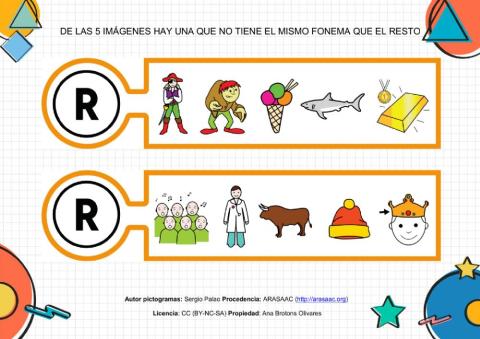 Conciencia fonológica - fonema r