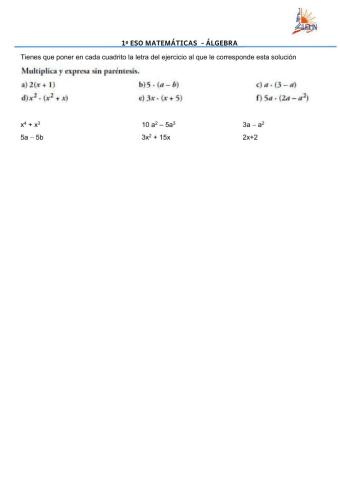 Multiplicacion monomio por polinomio