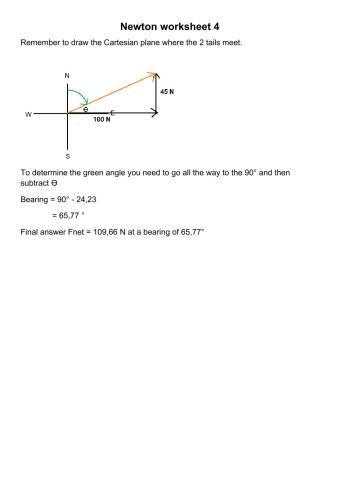 Newton worksheet 4