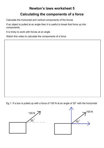 Newton worksheet 5