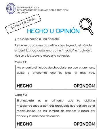 Hecho vs opinión