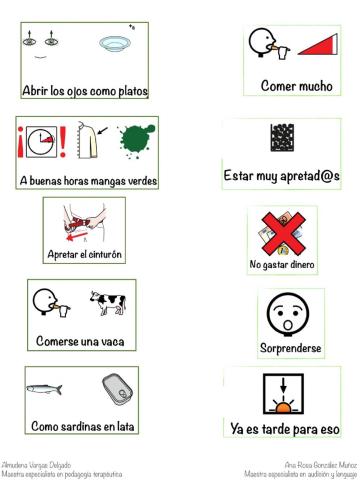 Une con flechas las expresiones con su significado