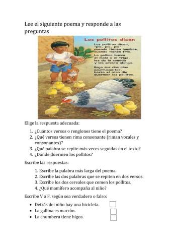 POEMA POLLITOS