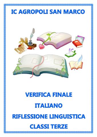 italiano terze verifica - Riflessione linguistica