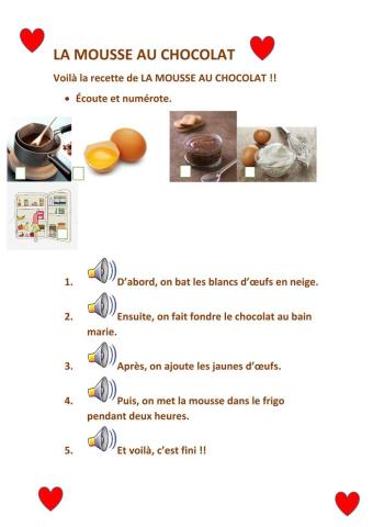 La mousse au chocolat