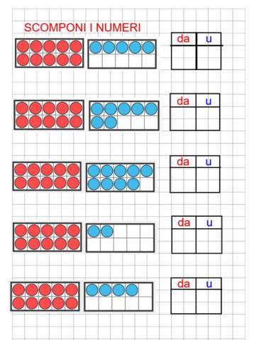 scomponi in decine e unità