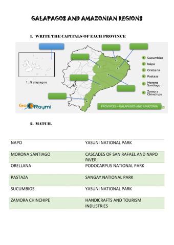 Galapagos and amazonia provinces