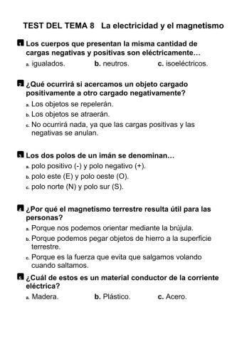 La electricidad y el magnetismo