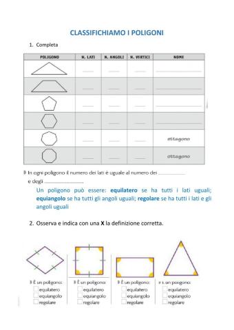 Classifichiamo i poligoni