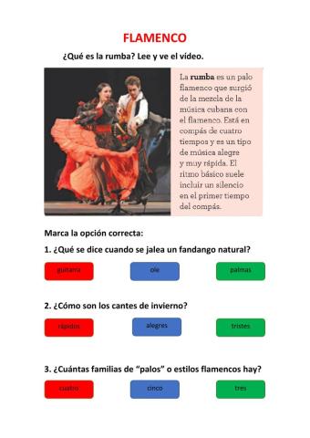 FICHA FLAMENCO RUMBA