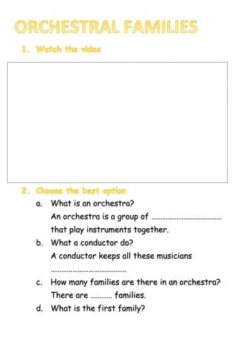 Orchestral families