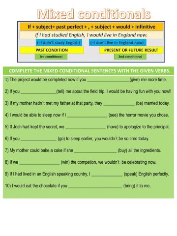 Mixed conditionals