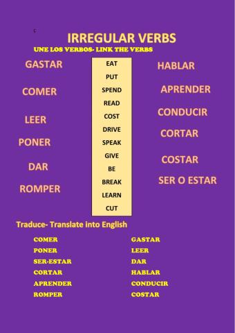 Irregular verbs