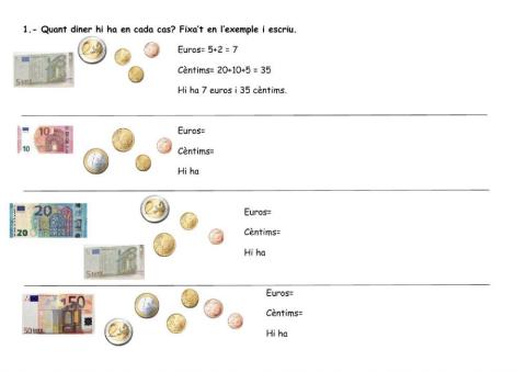 Monedes i bitllets d'euro