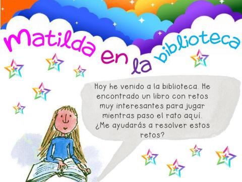 Matilda en la biblioteca