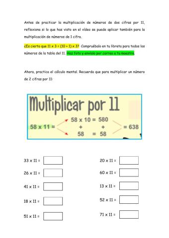 Oaoa multiplicar por 11