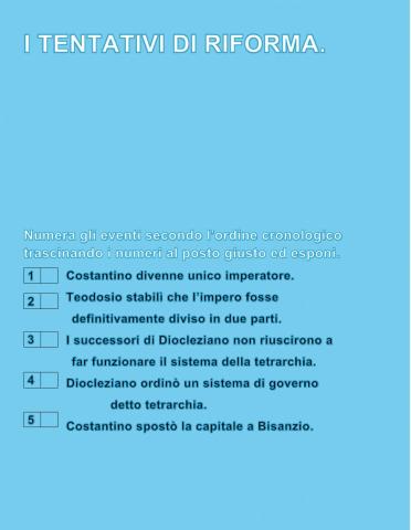 tentativi di riforma dell'Impero romano