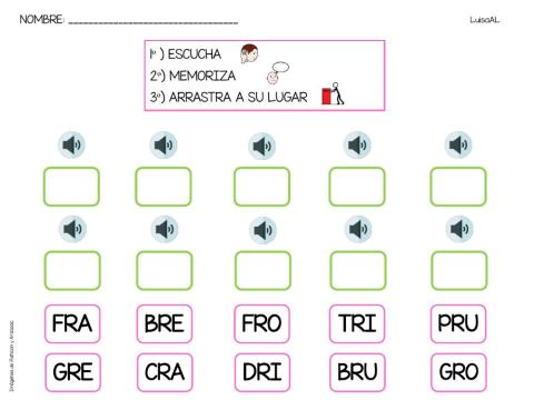 Dictado sílabas trabadas -1