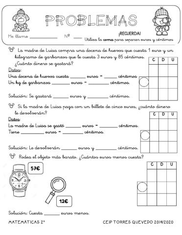 Problemas 2º primaria