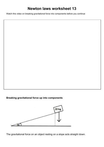 Newton worksheet 13