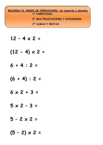 Operaciones Matemáticas