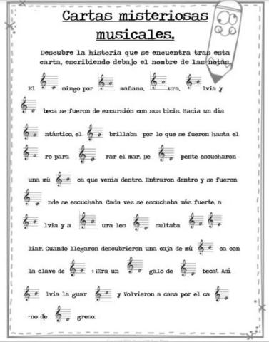 La carta musical misteriosa