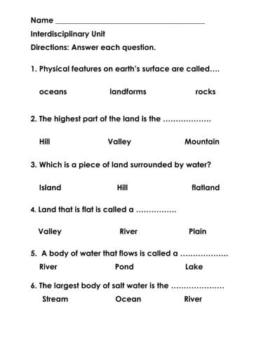 Landforms